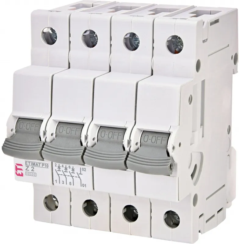 Miniature circuit breaker ETIMAT P10 4p C6  15kA 001901927