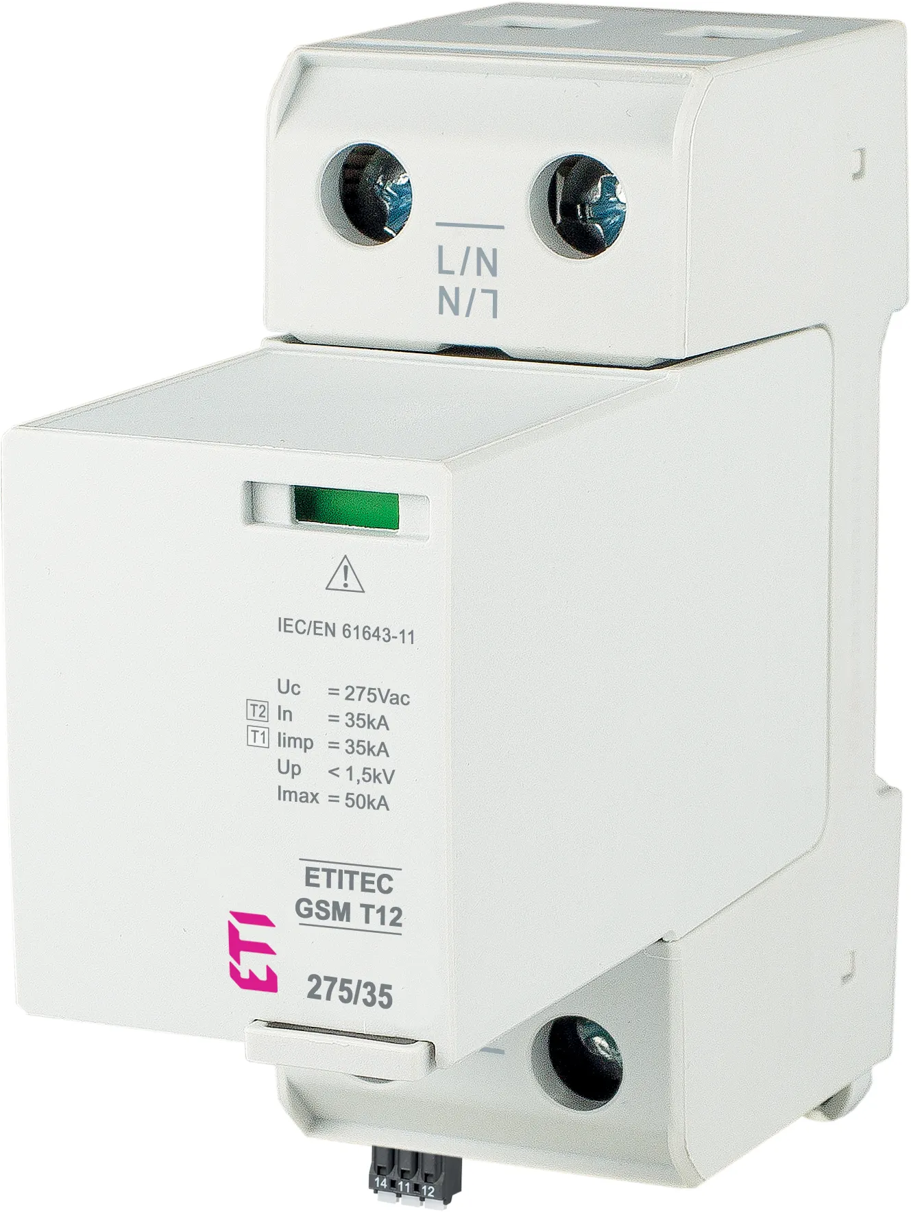 Surge arrester ETITEC GSM T12 275/35 1+0 RC 002440715