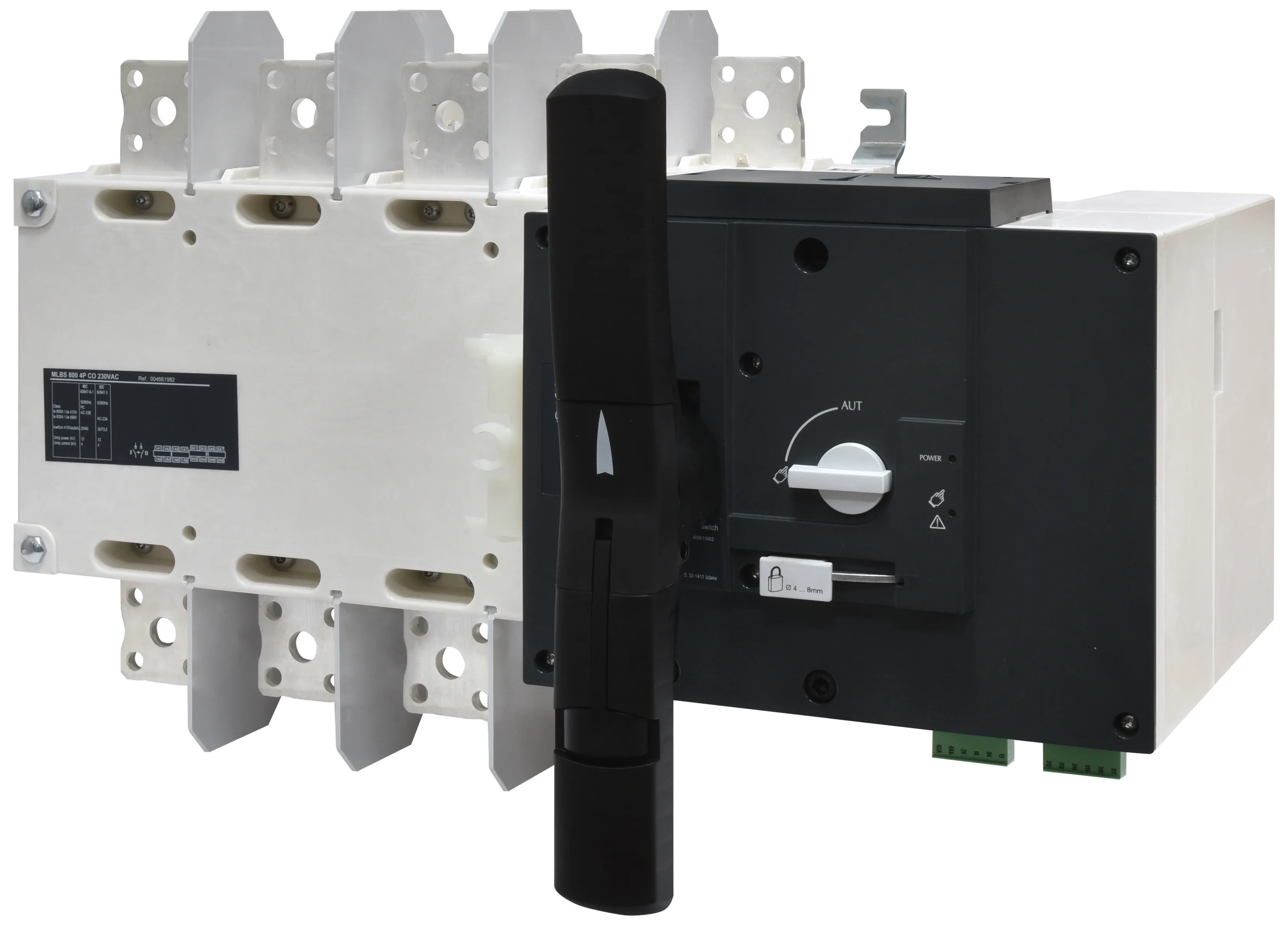 Changeover switch motor op. MLBS 800 4P CO 230VAC 004661982