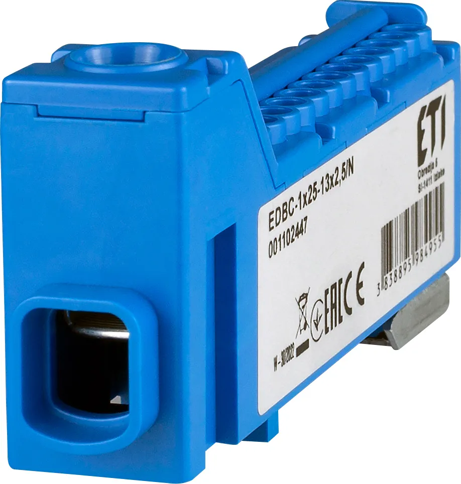 Distribution block EDBC-1x25-13x2,5/N 001102447