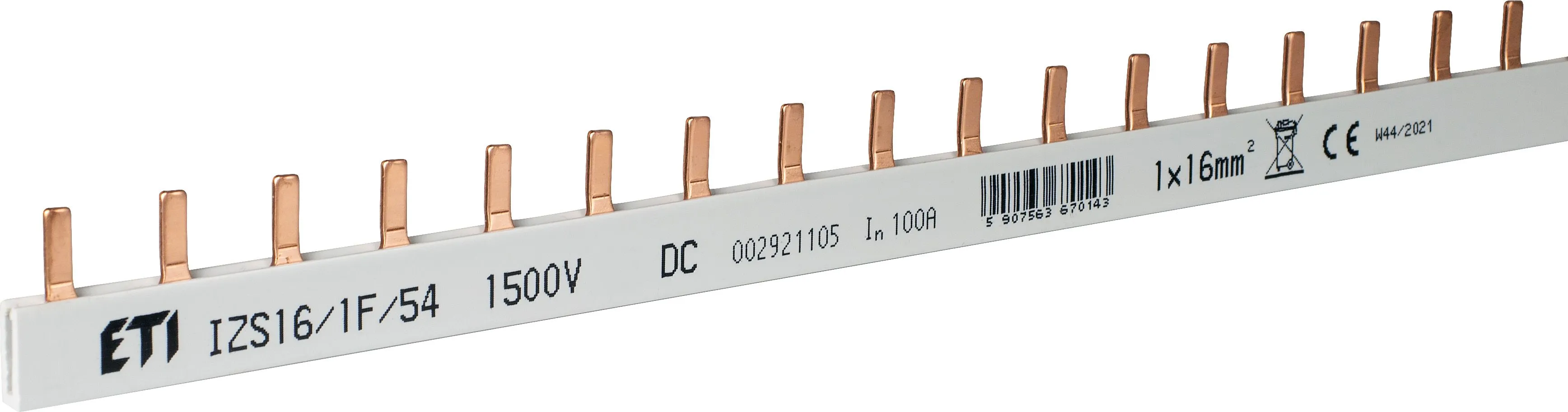Insulated busbar IZS16/1F/54 1500V DC 002921105