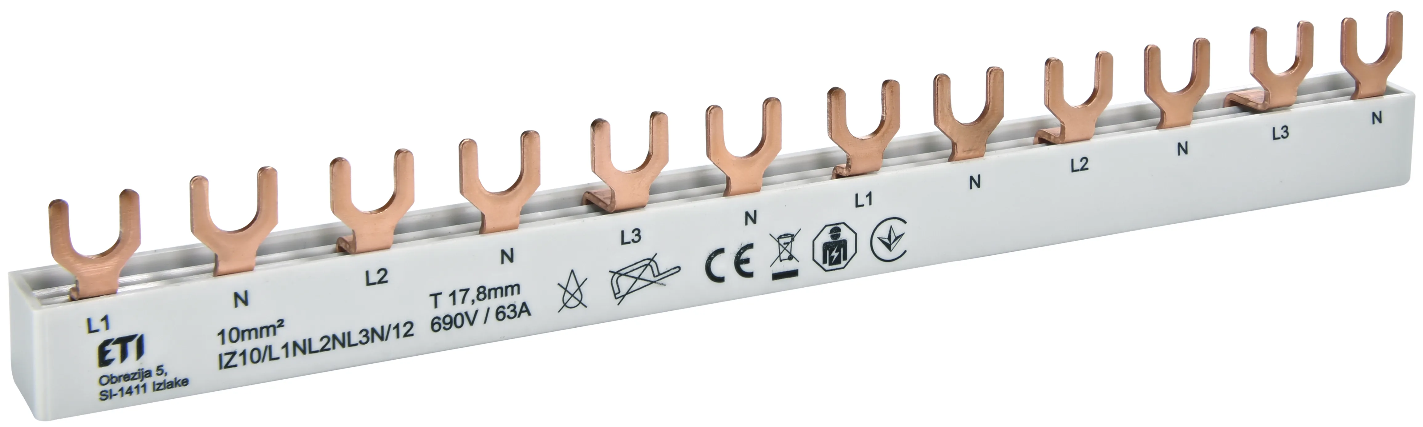 Cu rail IZ10/L1NL2NL3N/12 002921268