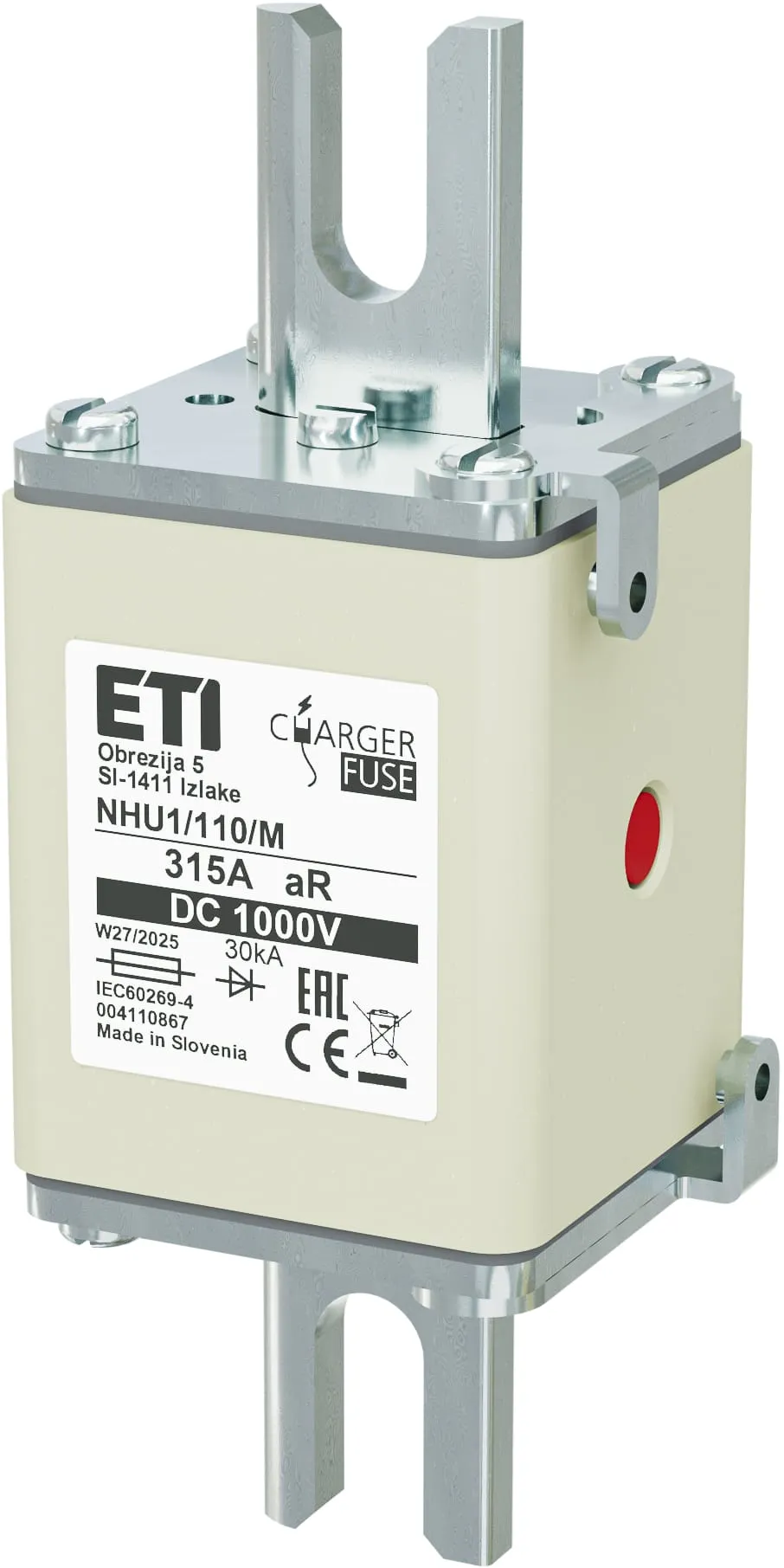 Fuse link NHU1/110/M aR 315A/1000V DC 004110867