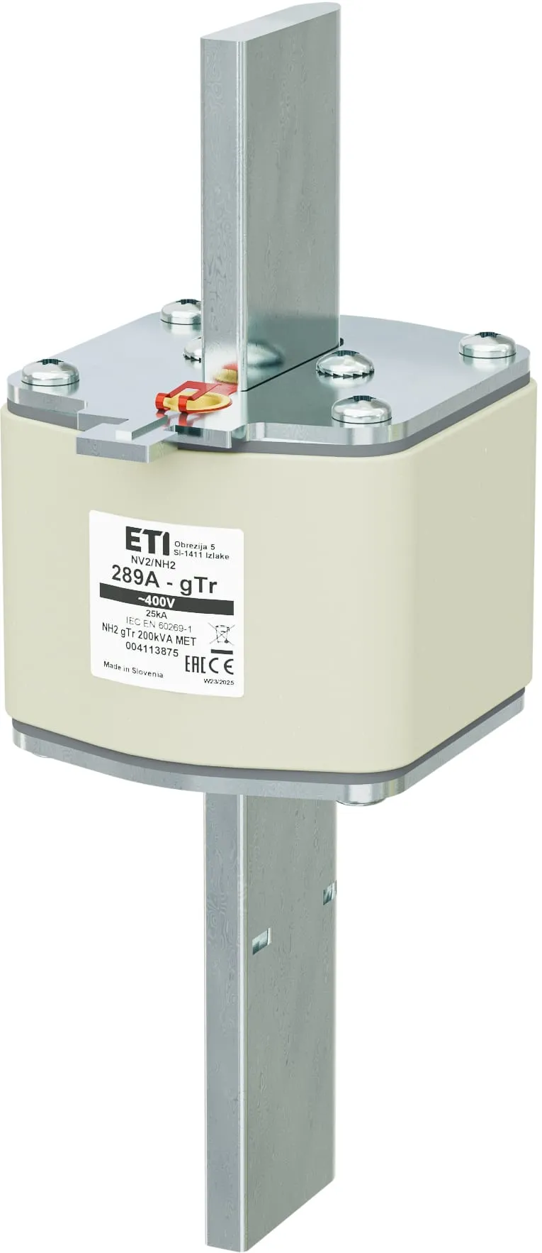 Fuse link NH2 gTr 289A/400V/200kVA MET 004113875