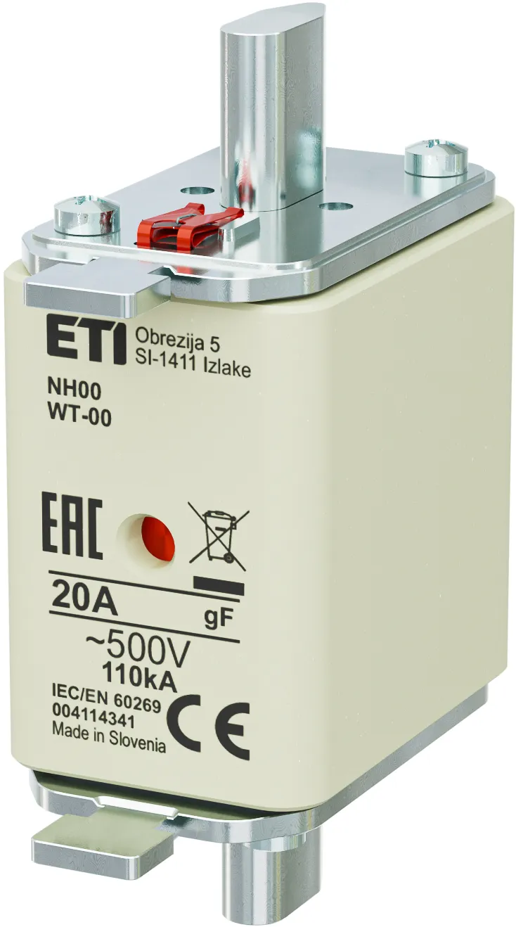 Fuse link NH00/WT-00 gF 20A/500V 004114341