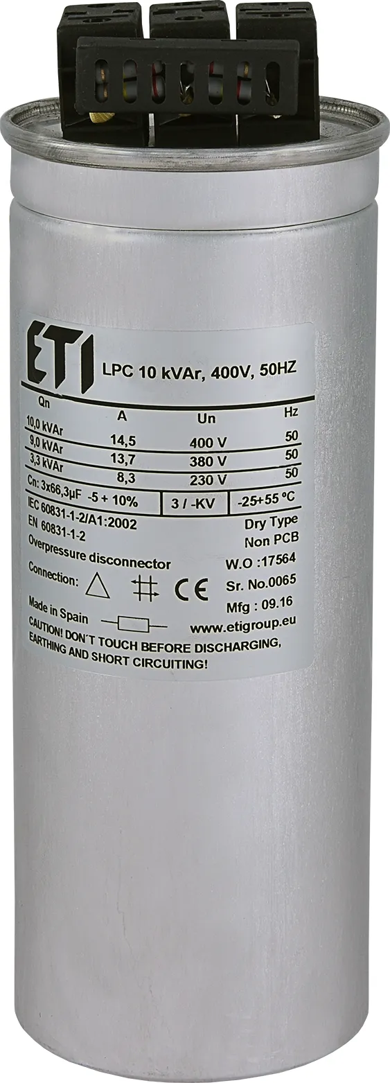 Capacitor LPC 10 kVAr, 400V, 50Hz 004656750
