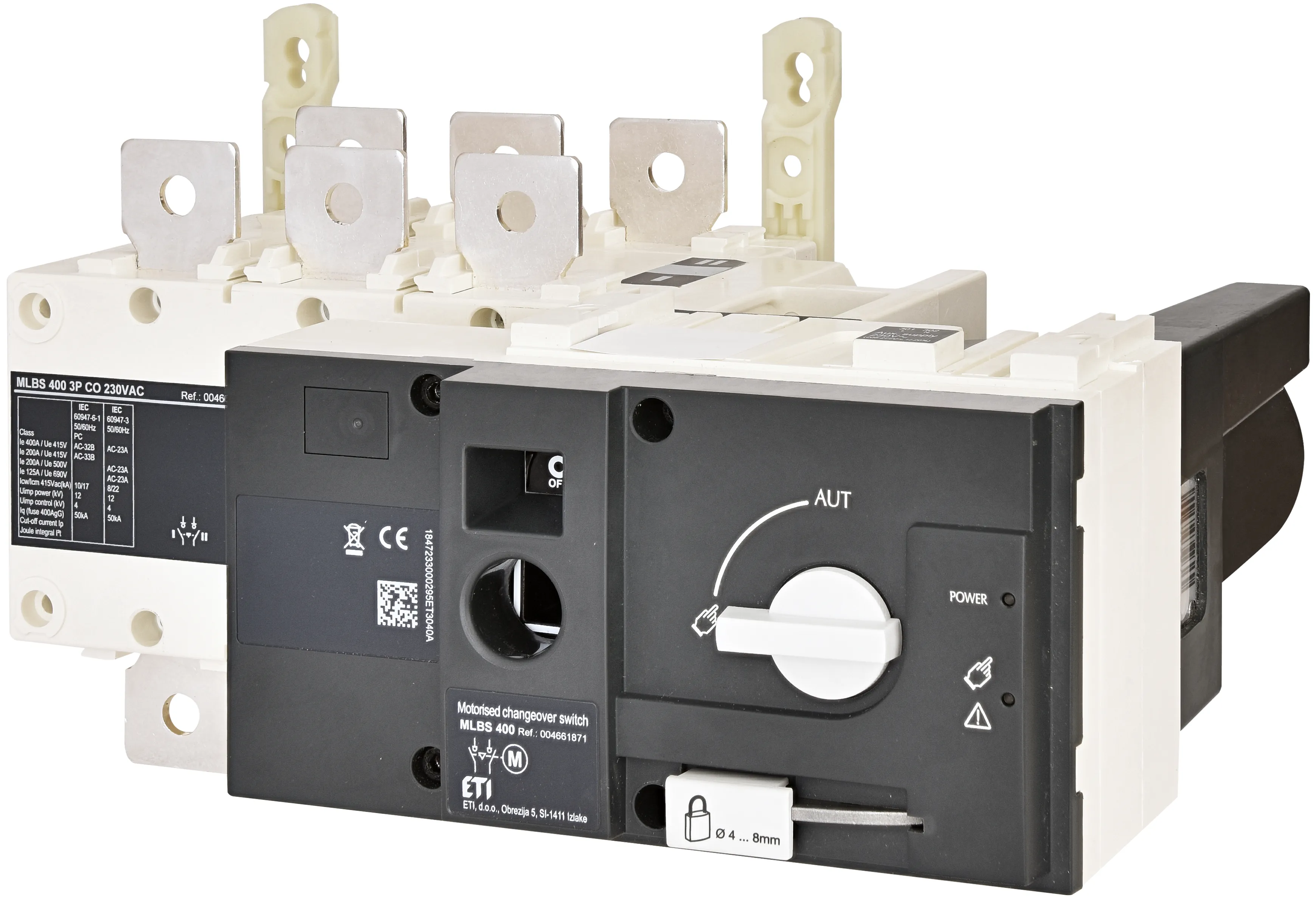 Changeover switch motor op. MLBS 400 3P CO 230VAC 004661871