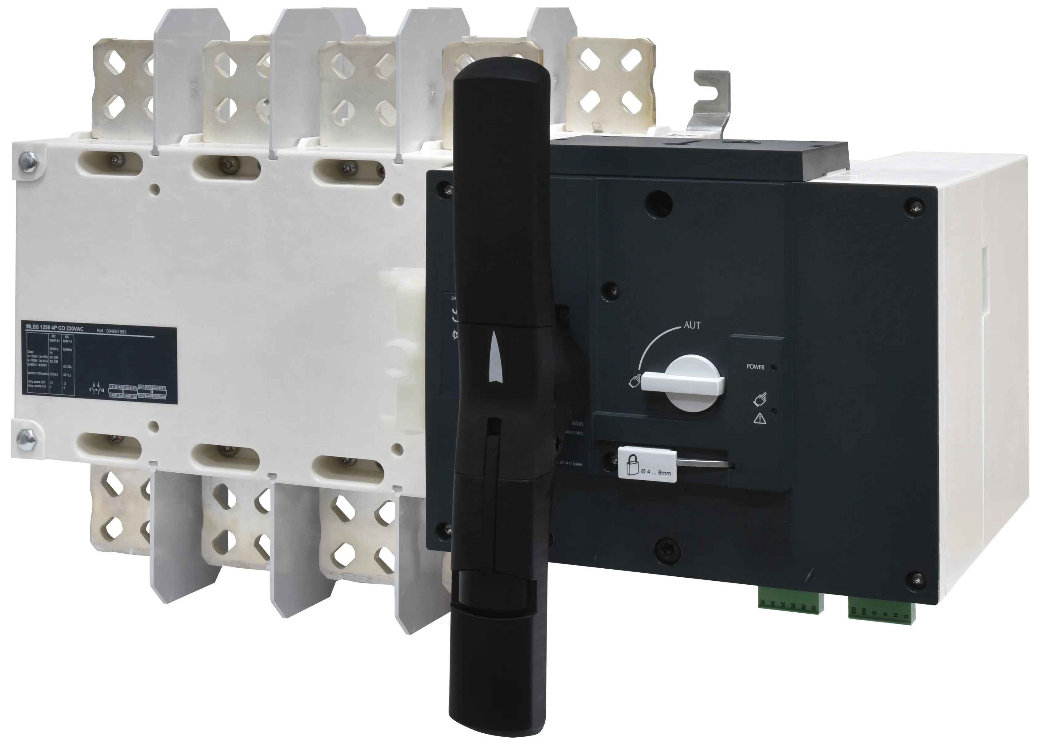 Changeover switch motor op. MLBS 1250 4P CO 230VAC 004661983